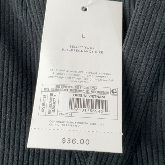 Ingrid + Isabell Women’s Maternity V Neck Long Sleeve Sweater Various Size - Picture 5 of 8